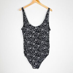 Sun and Sea Swimsuit One Piece Womens 24 Plus Size Black White Padded Bathing